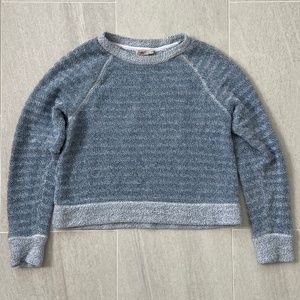 Faherty Women’s Knit Whitewater Crewneck Sweatshirt Blue White - Small